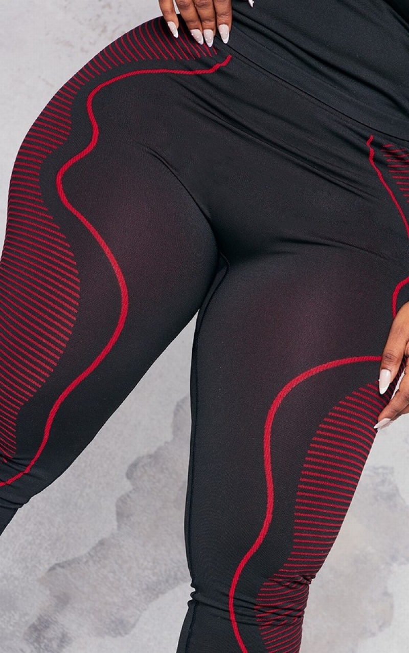 Colanti Pretty Little Thing Plus Line Detail Sports Negrii | SIBM65032
