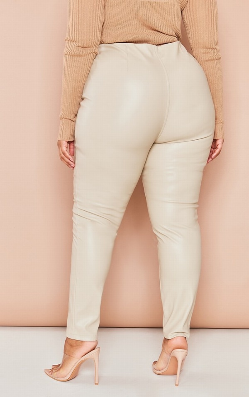 Colanti Pretty Little Thing Plus Stone Faux Piele Stretch Gri | ITJF86140
