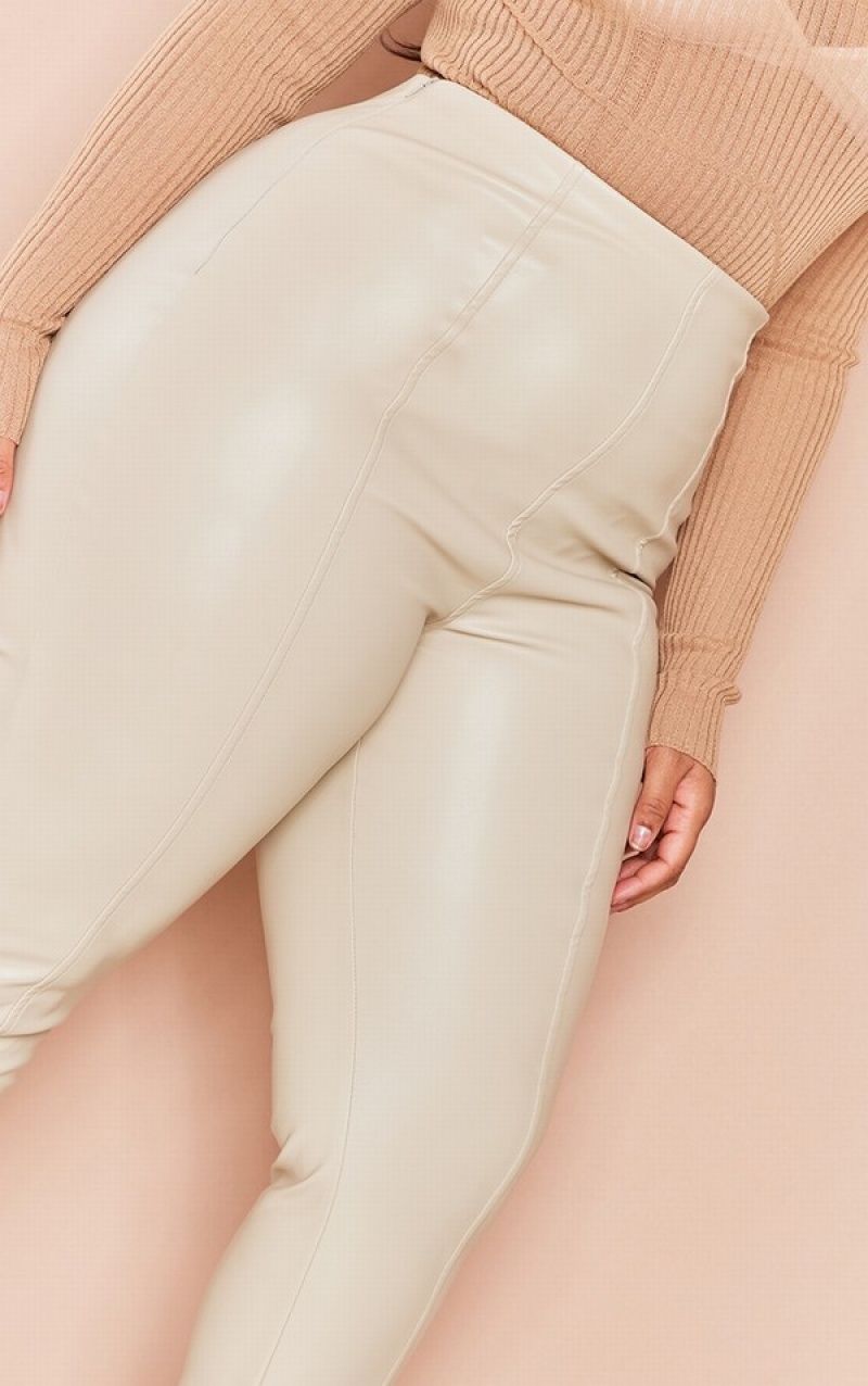 Colanti Pretty Little Thing Plus Stone Faux Piele Stretch Gri | ITJF86140