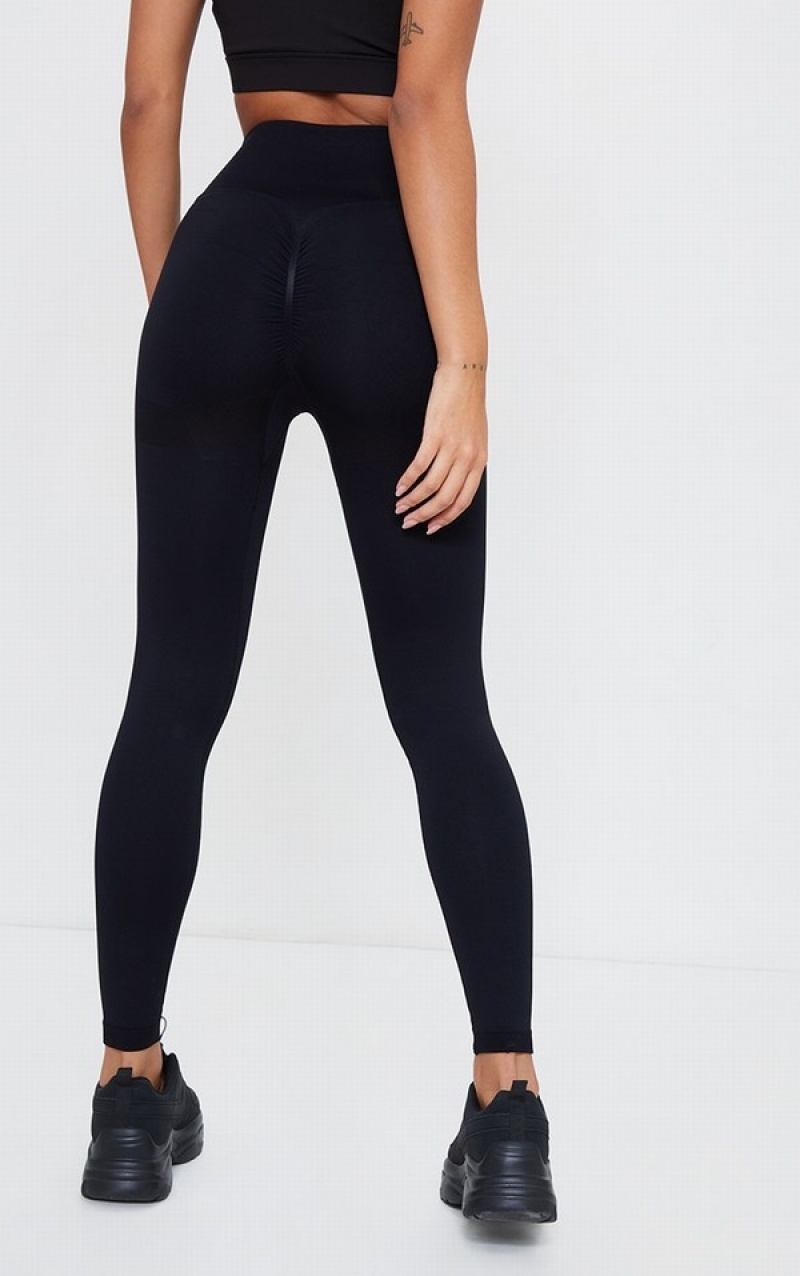 Colanti Pretty Little Thing Ruched Bum Seamless Negrii | HYWV24359