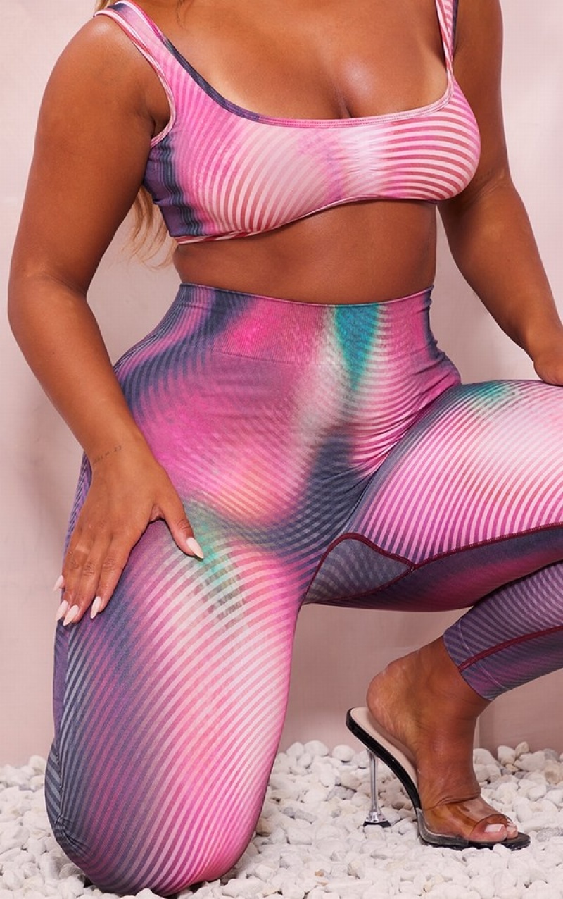 Colanti Pretty Little Thing Shape Body Print High Talie Roz | EUYO56743