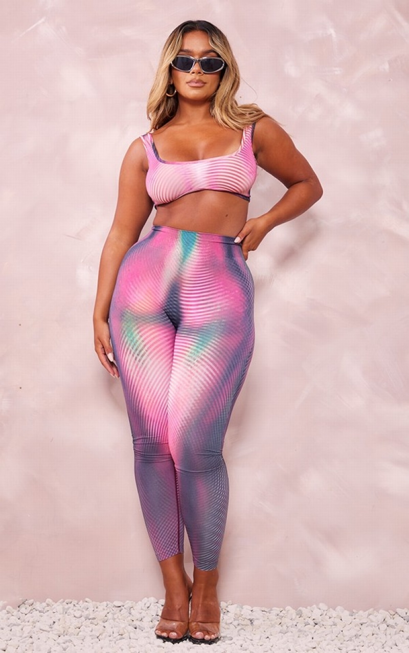 Colanti Pretty Little Thing Shape Body Print High Talie Roz | EUYO56743