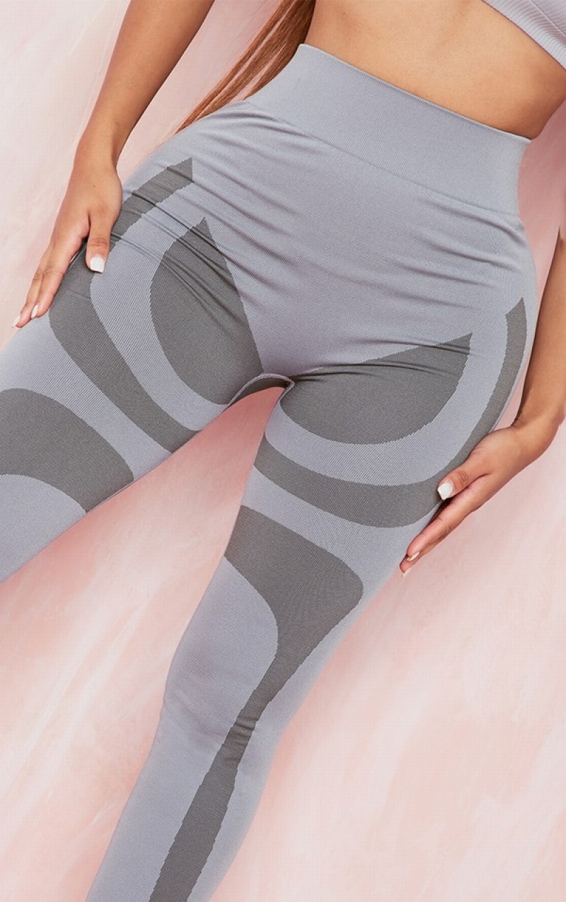 Colanti Pretty Little Thing Shape Greynded Contour Detail Gym Gri | RTLZ65142