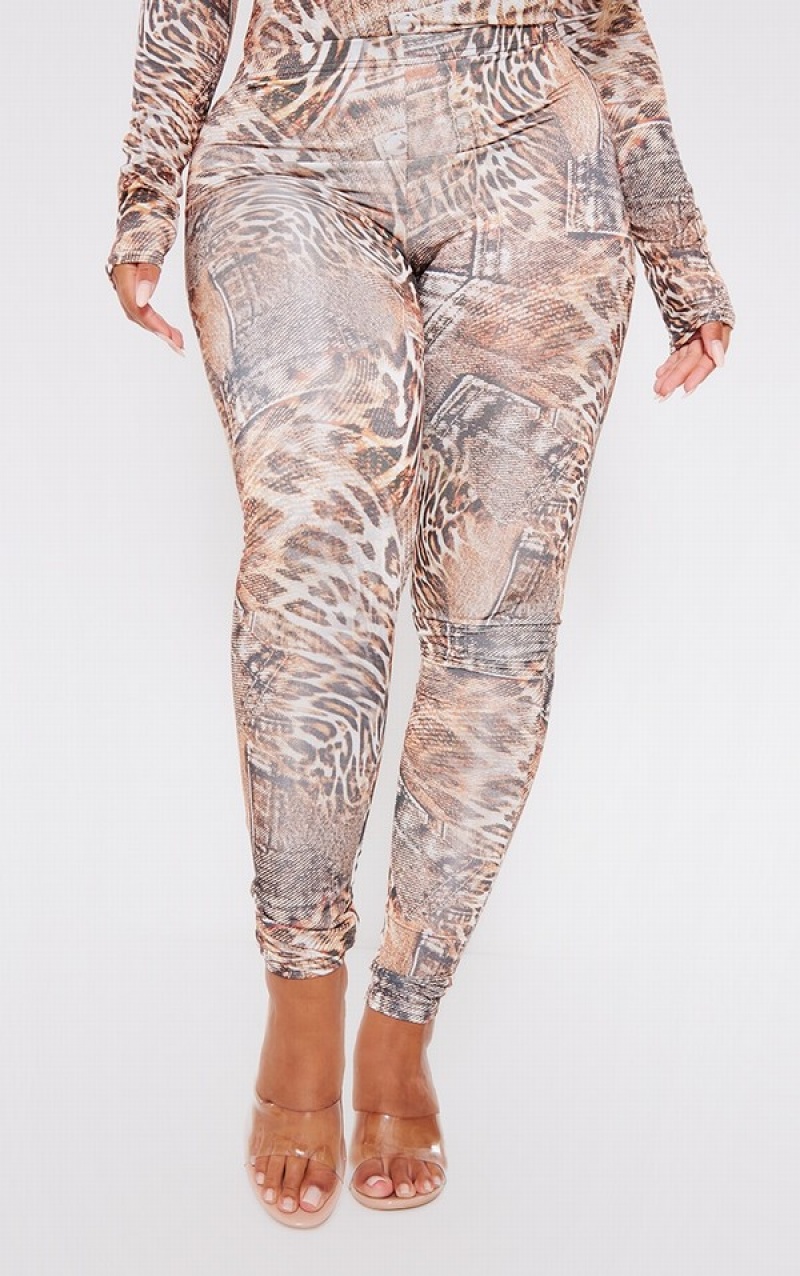 Colanti Pretty Little Thing Shape Leopard Printed Slinky Maro | JEGV30846
