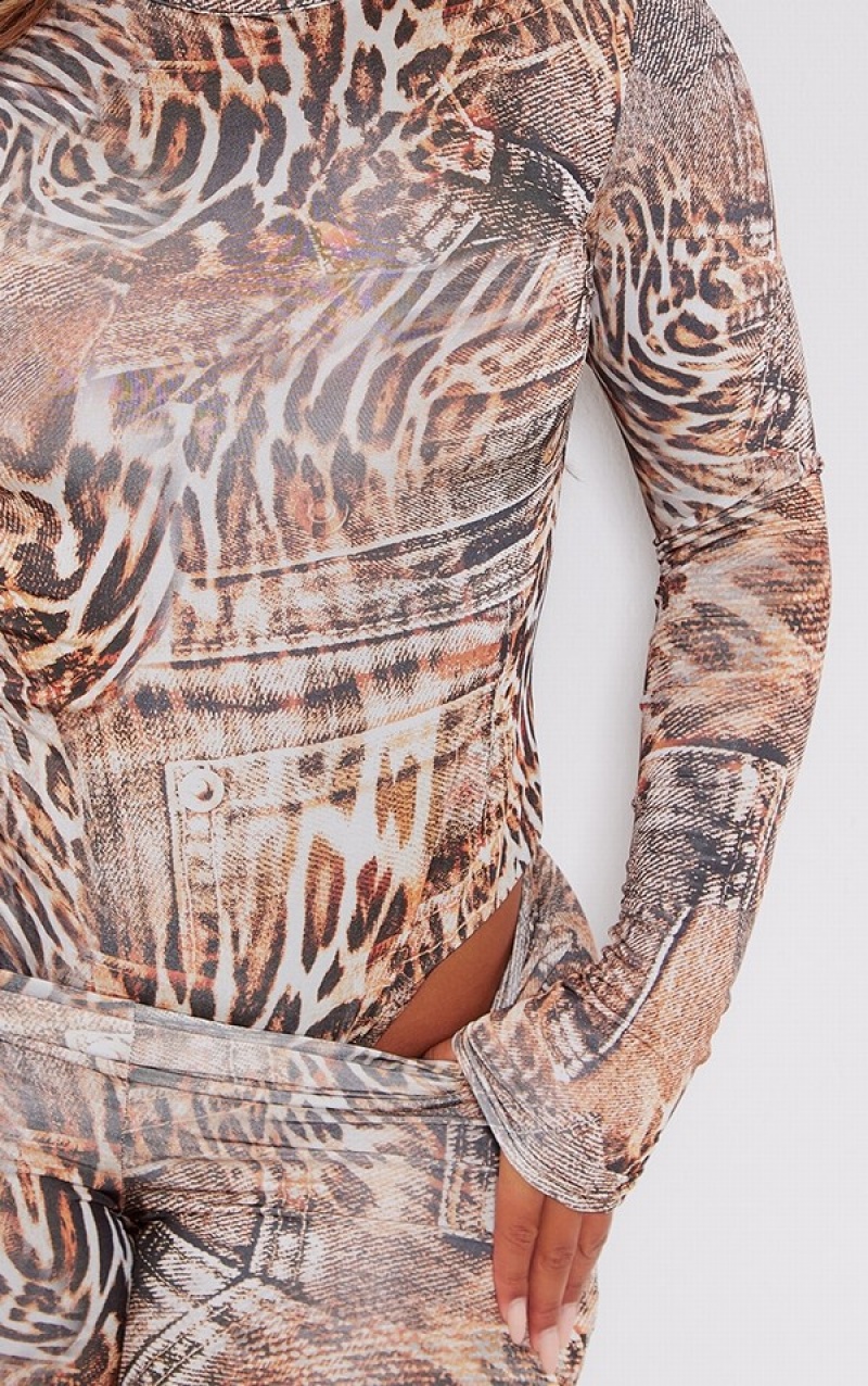 Colanti Pretty Little Thing Shape Leopard Printed Slinky Maro | JEGV30846
