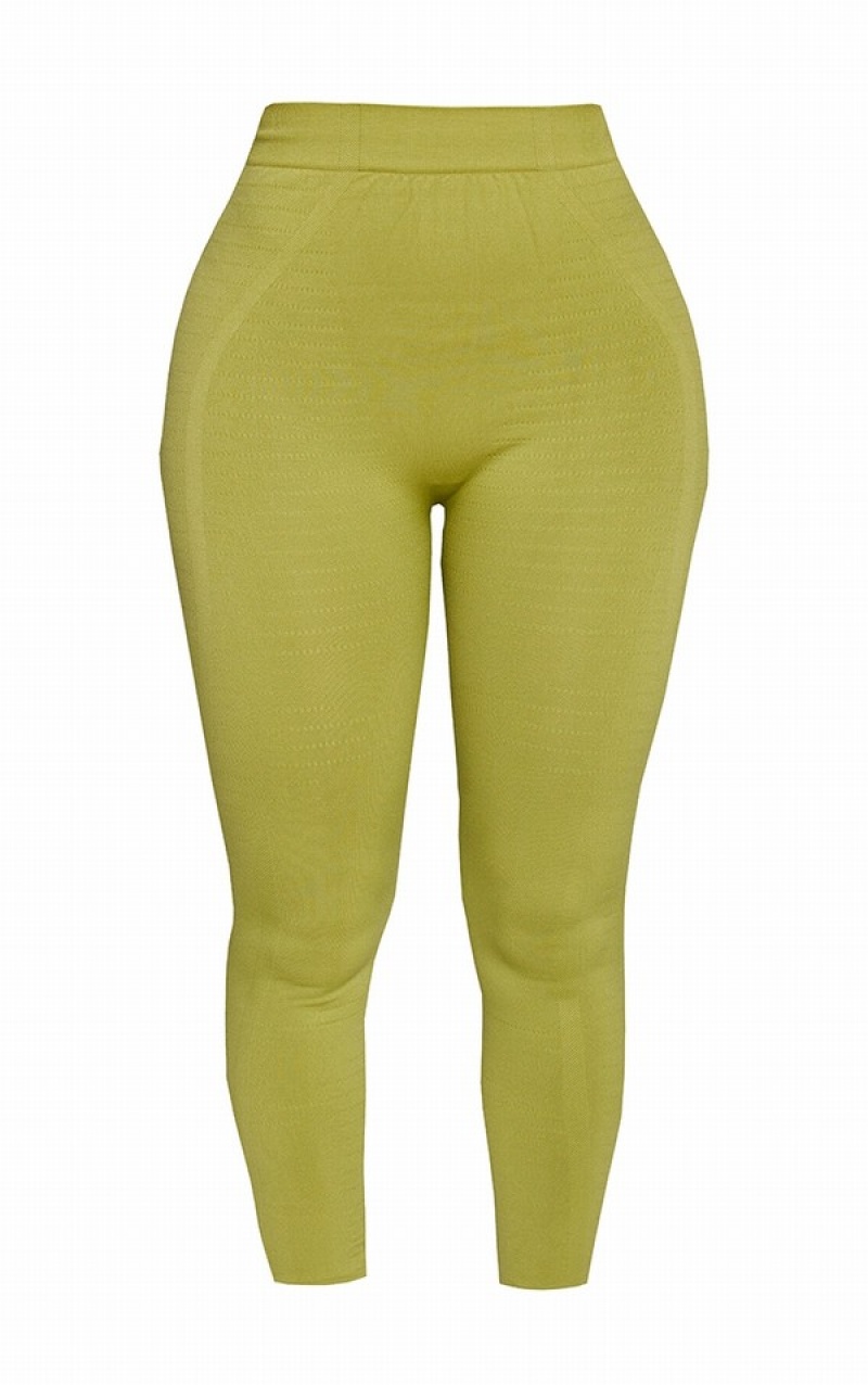Colanti Pretty Little Thing Shape Olivended Gym Masline Verzi | RHEW68917