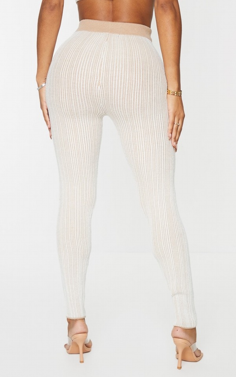 Colanti Pretty Little Thing Shape Stone Contrast Knit Gri | ZLGS31465