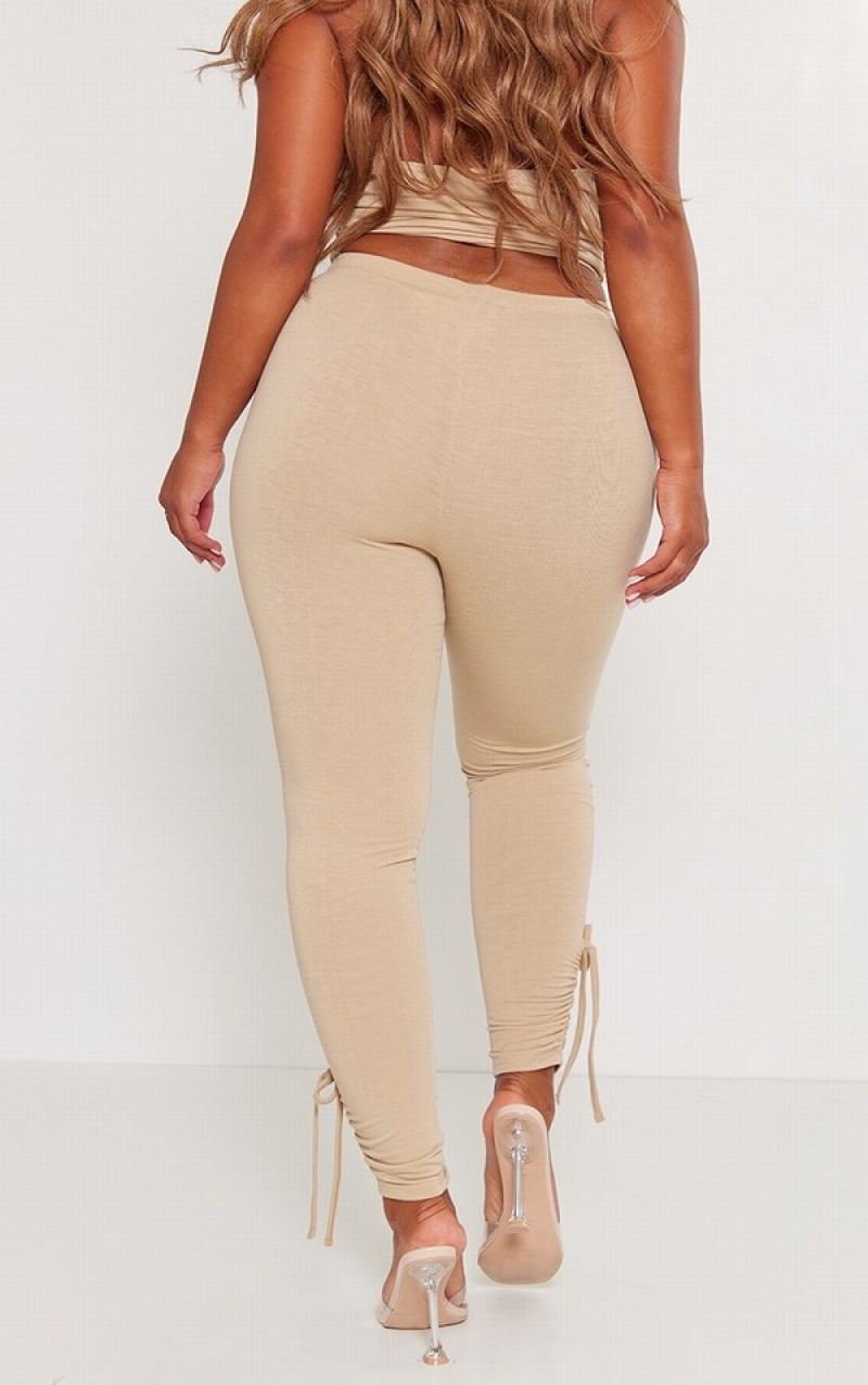 Colanti Pretty Little Thing Shape Taupe Contour Jersey Ruched Cuff Gri Maro | EWKP16395