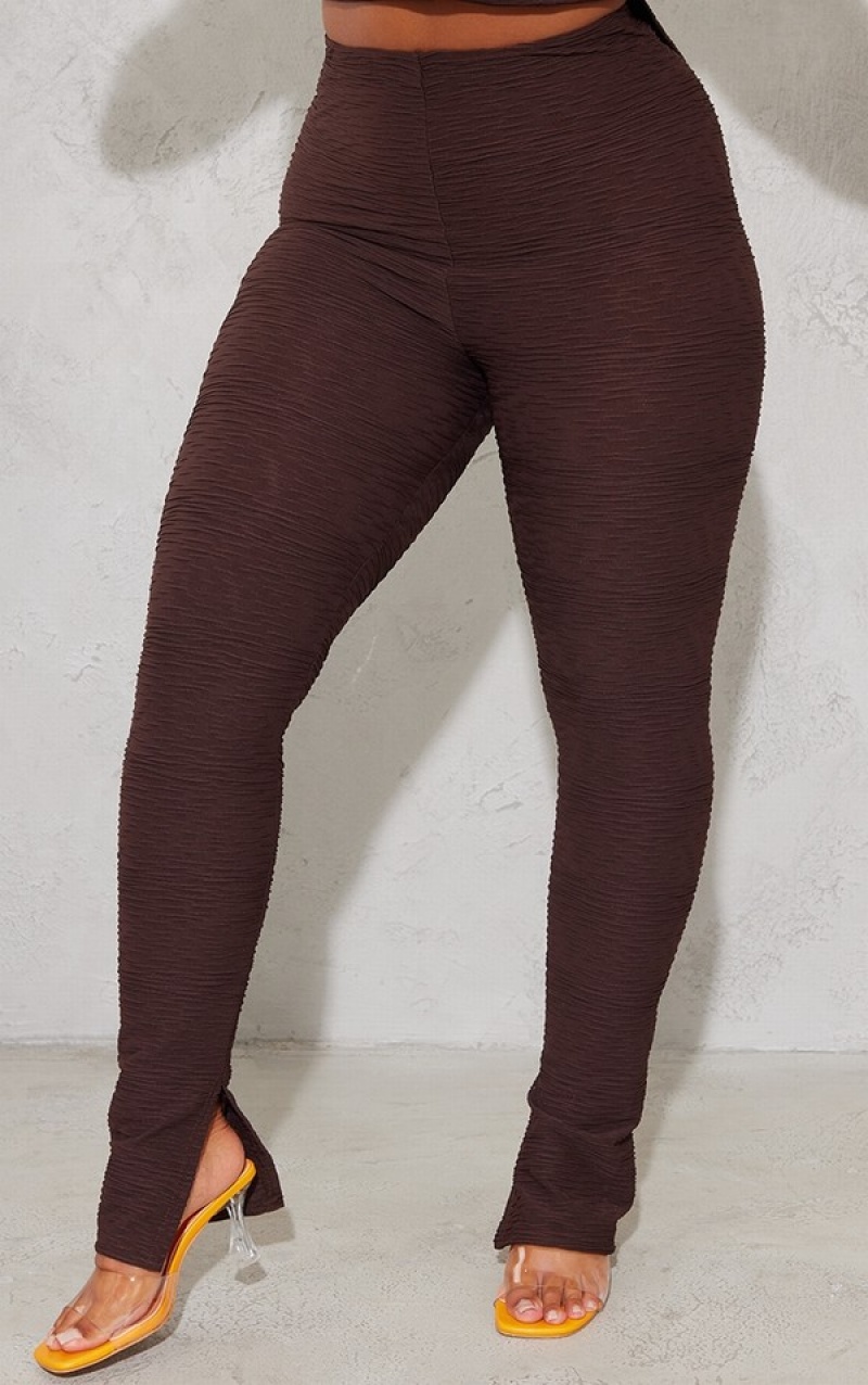 Colanti Pretty Little Thing Shape TextuHigh Talie Split Hem Maro | FSWT51983