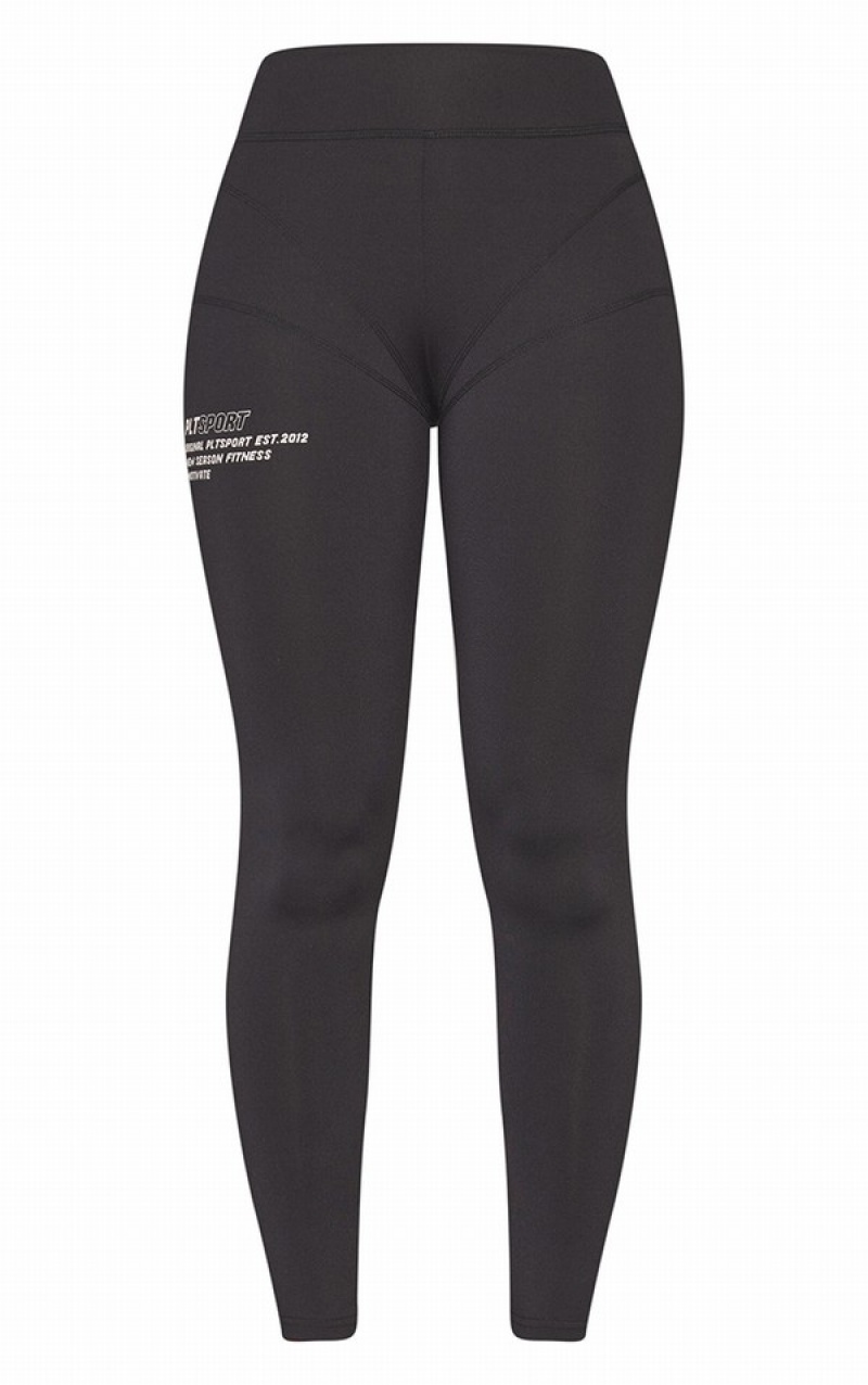 Colanti Pretty Little Thing Stitch Detail Gym Negrii | UDXK45367