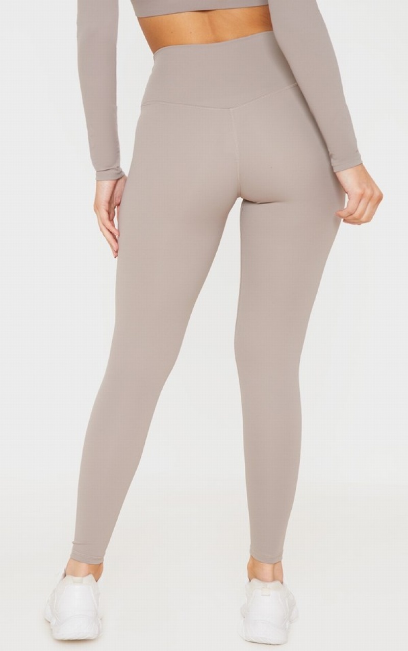 Colanti Pretty Little Thing Taupe Sculpt High Talie Gym Gri Maro | HFIG34108