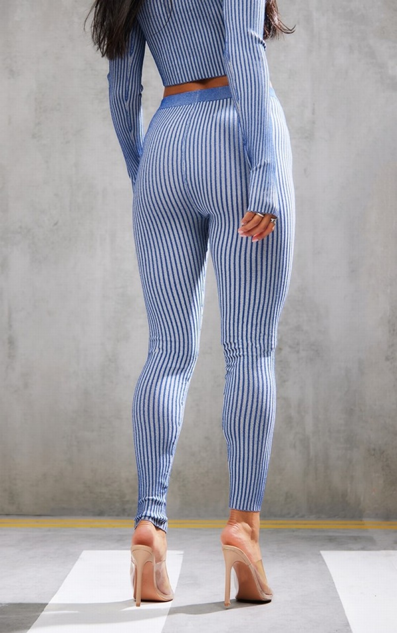 Colanti Pretty Little Thing Two Tone Knit High Talie Bleumarin | RXBM19564