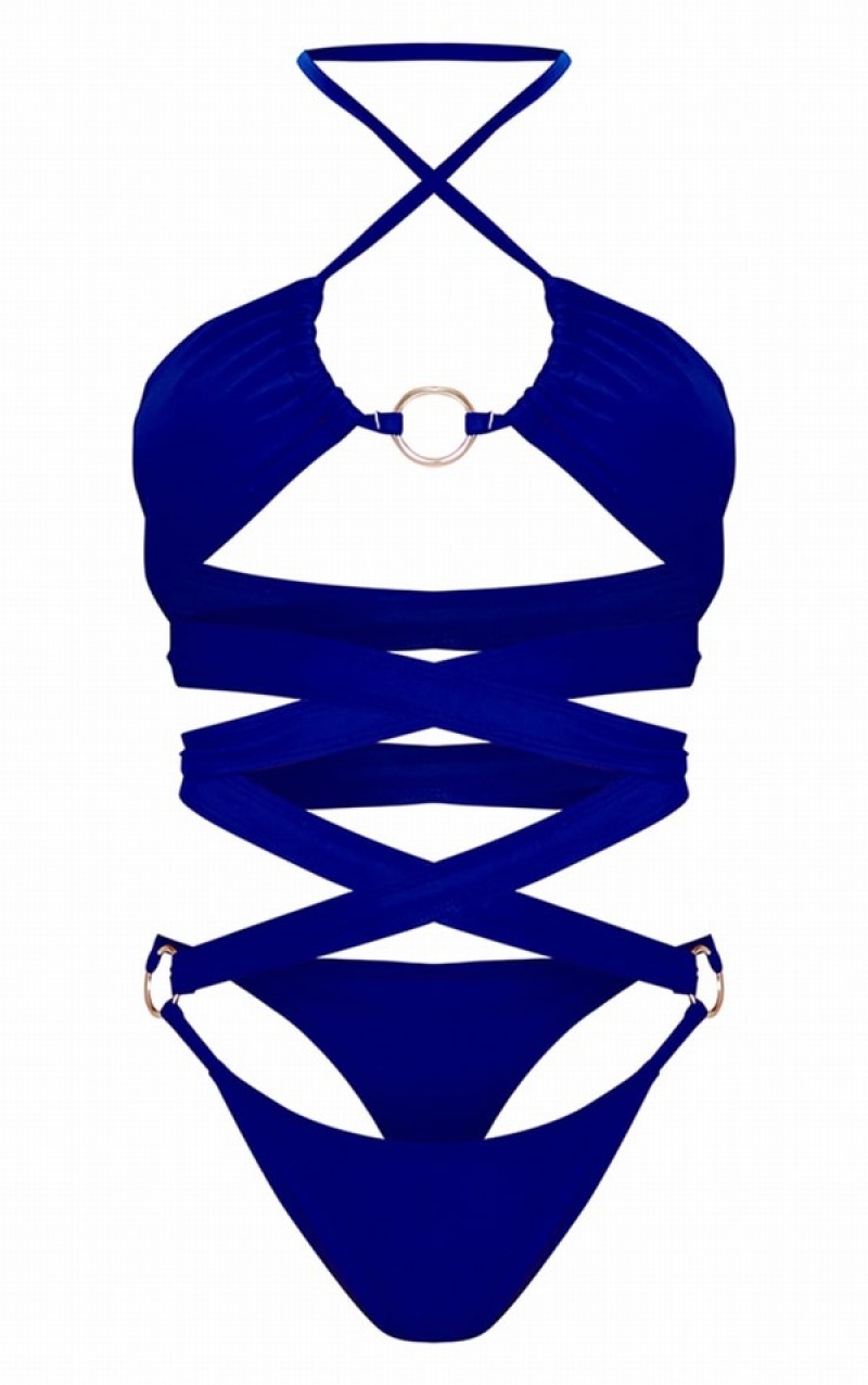 Costume De Baie Pretty Little Thing Cobalt O-ring Cut Out Albastri Inchis | MSYG24836