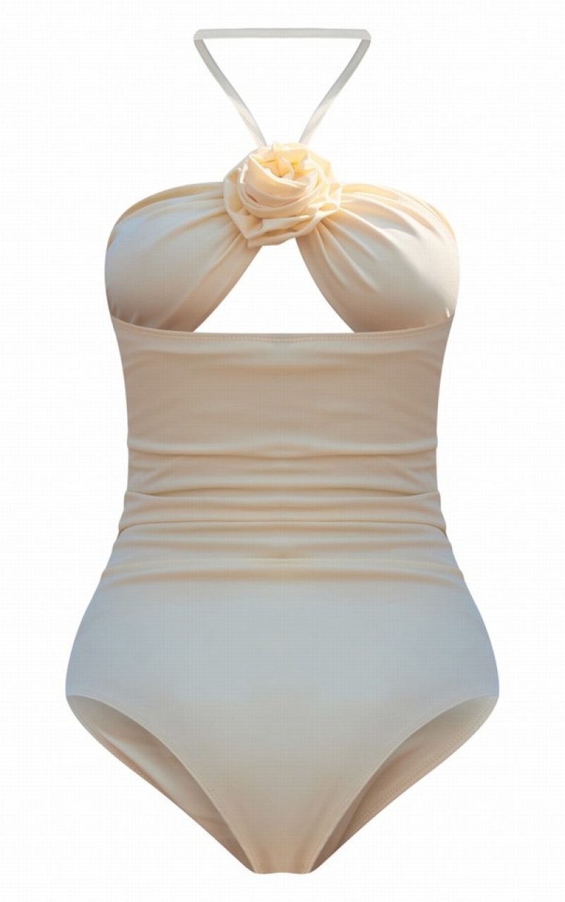 Costume De Baie Pretty Little Thing Flower Detail Albi | XDMC18430