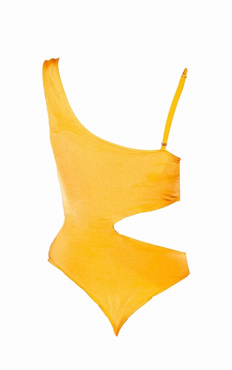 Costume De Baie Pretty Little Thing Hot Seamless Cut Out Portocalii | UVGC25369