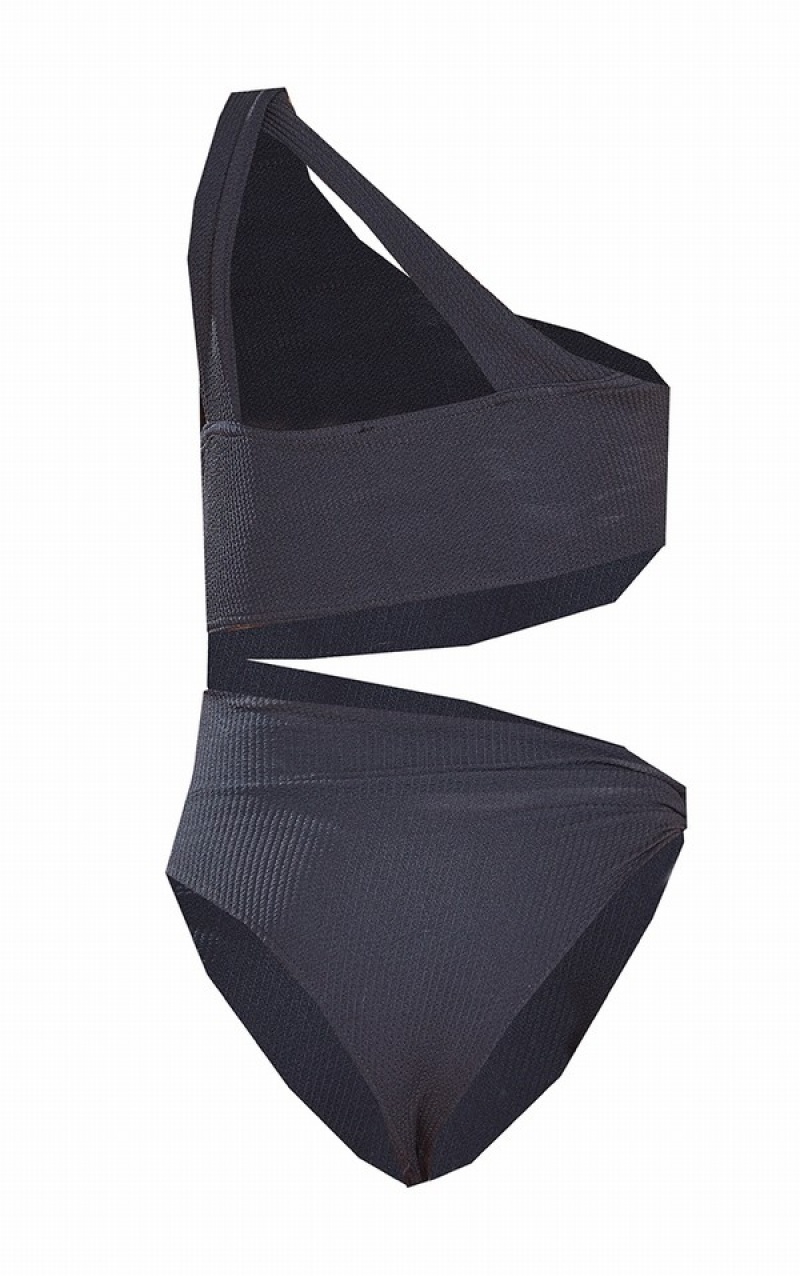 Costume De Baie Pretty Little Thing Maternity Crinkle Cut Out Detail Negrii | THED36879