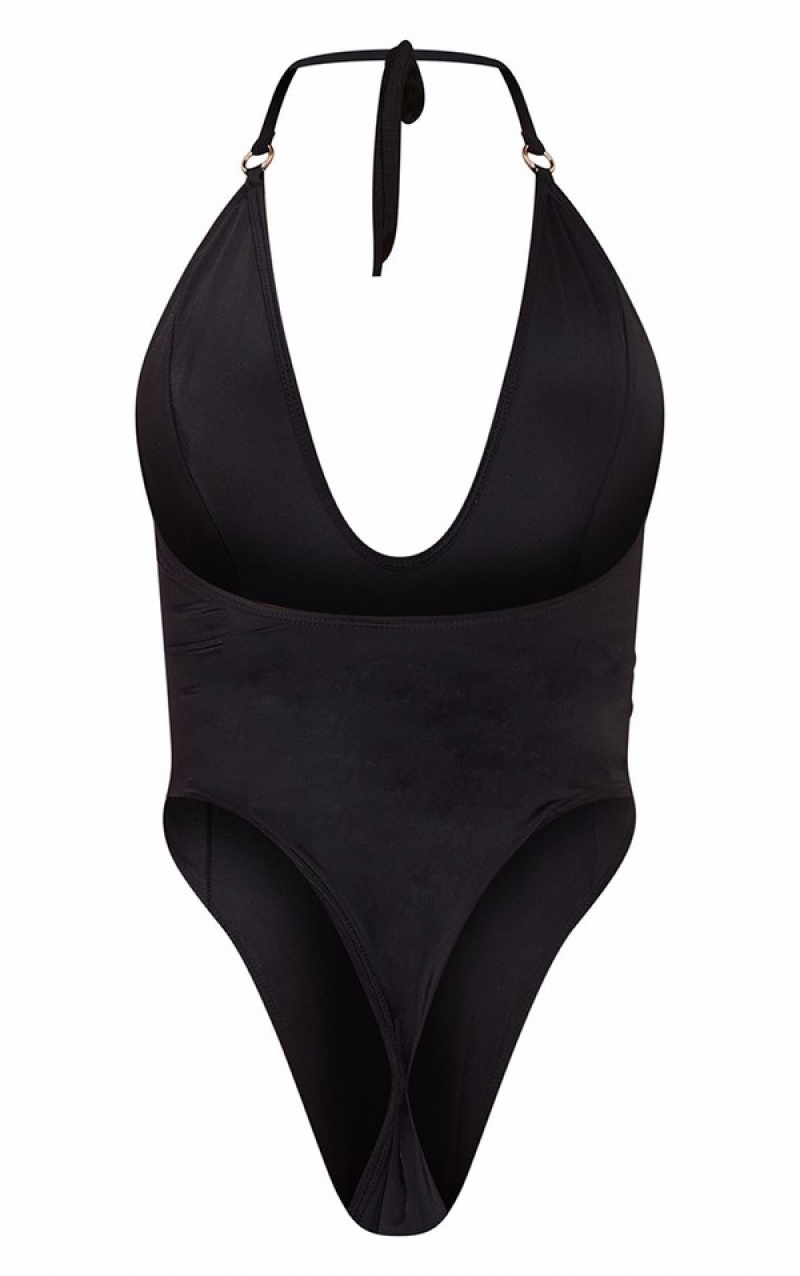 Costume De Baie Pretty Little Thing O Plunge Negrii | JCUI19825