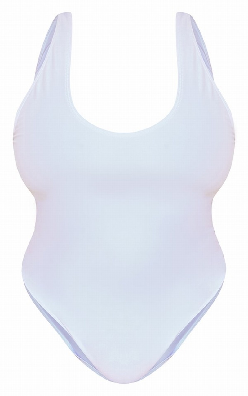Costume De Baie Pretty Little Thing Plus Scoop Neck Albi | XRYW89741