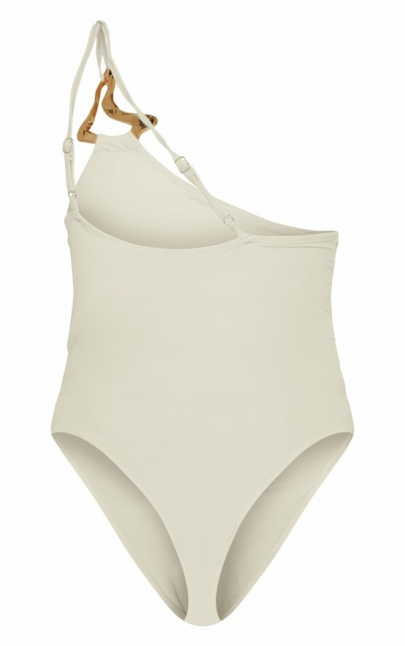 Costume De Baie Pretty Little Thing Sand Trim Asymmetric Maro | ZQCR70392