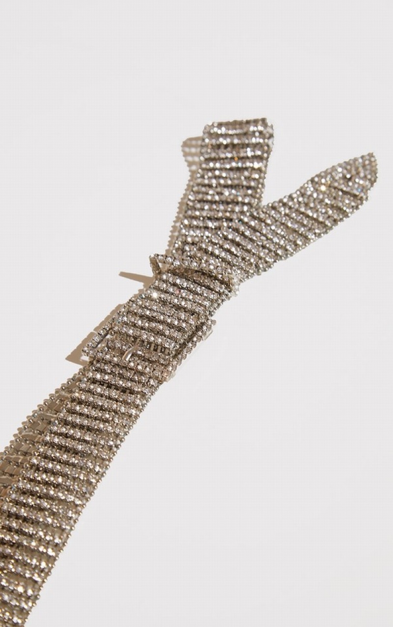 Curea Pretty Little Thing Diamante Chain Link Argintii | RIXO78930