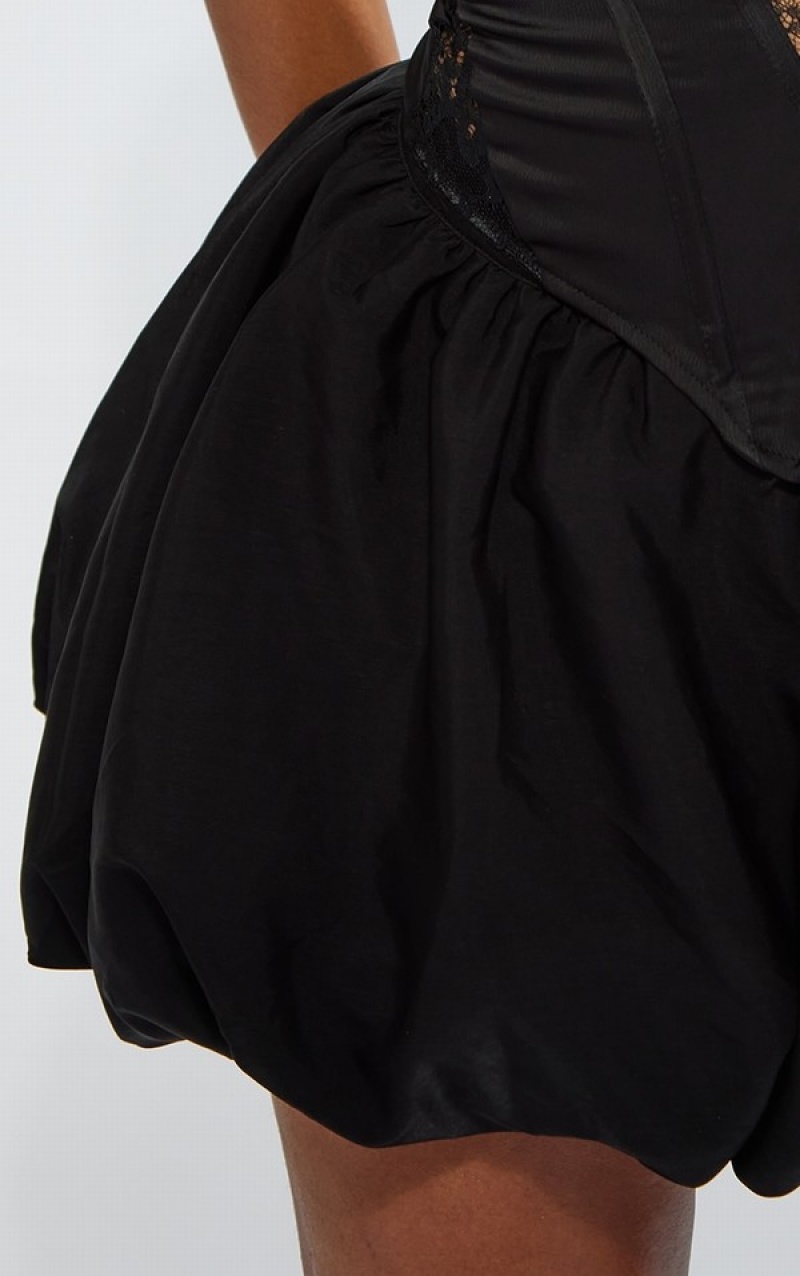 Fuste Pretty Little Thing Parachute Cargo Puffball Negrii | HZEC52148