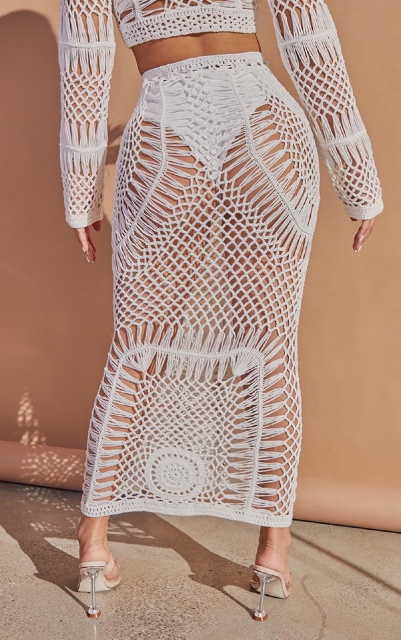 Fuste Pretty Little Thing Petite Crochet Albi | UKXQ06139