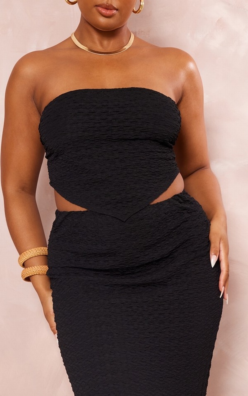 Fuste Pretty Little Thing Plus TextuMaxi Negrii | PZEI05794