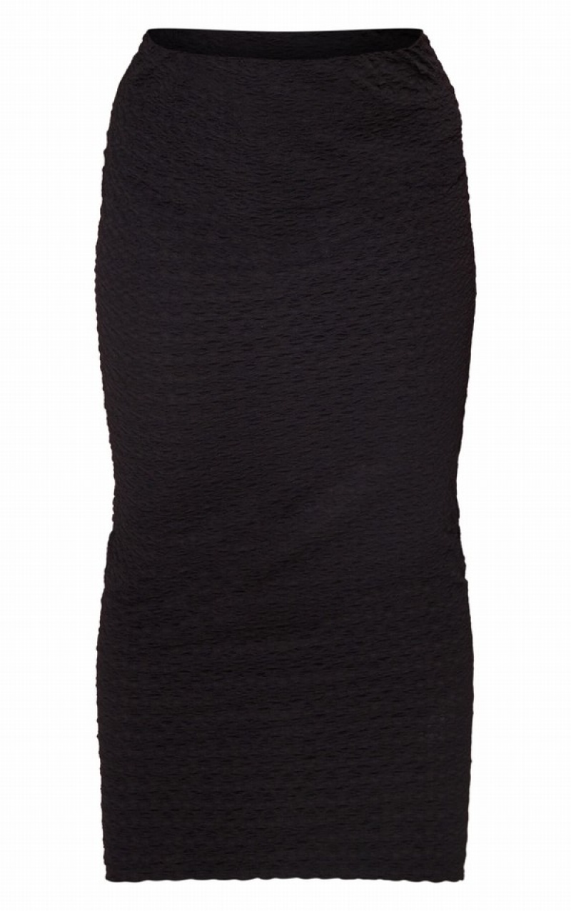 Fuste Pretty Little Thing Plus TextuMaxi Negrii | PZEI05794