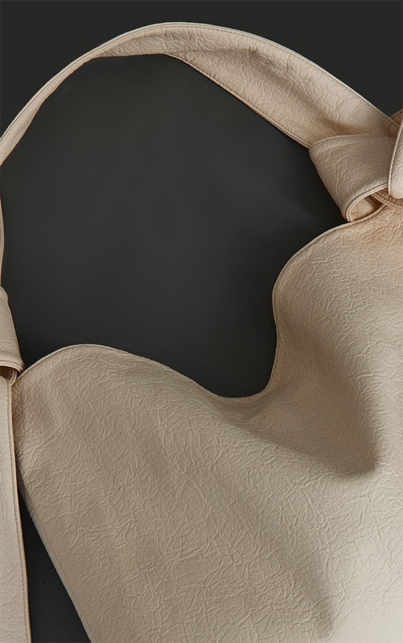 Geanta De Mana Pretty Little Thing Super Oversized Knot Shopper Albi | IEHQ41709