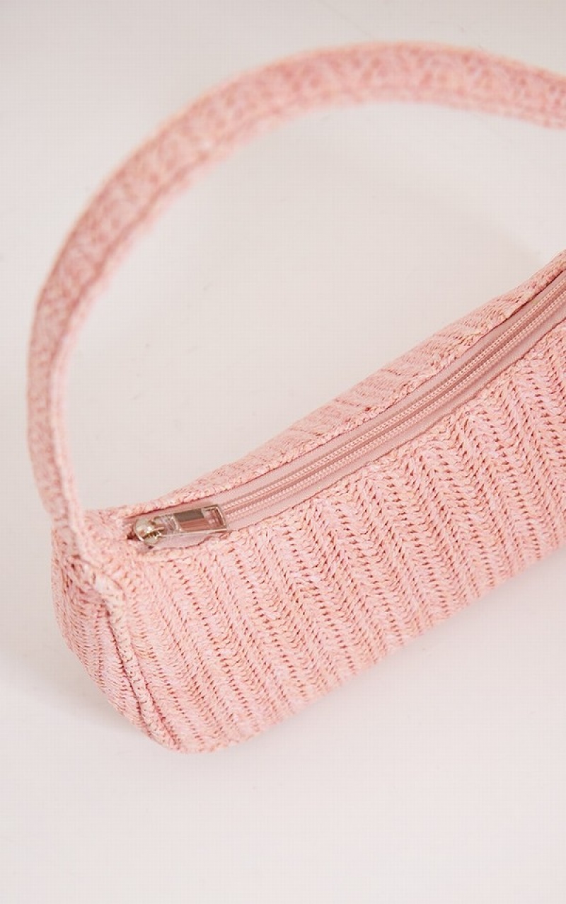 Geanta De Umar Pretty Little Thing Baby Simple Raffia Roz | SVLA19782