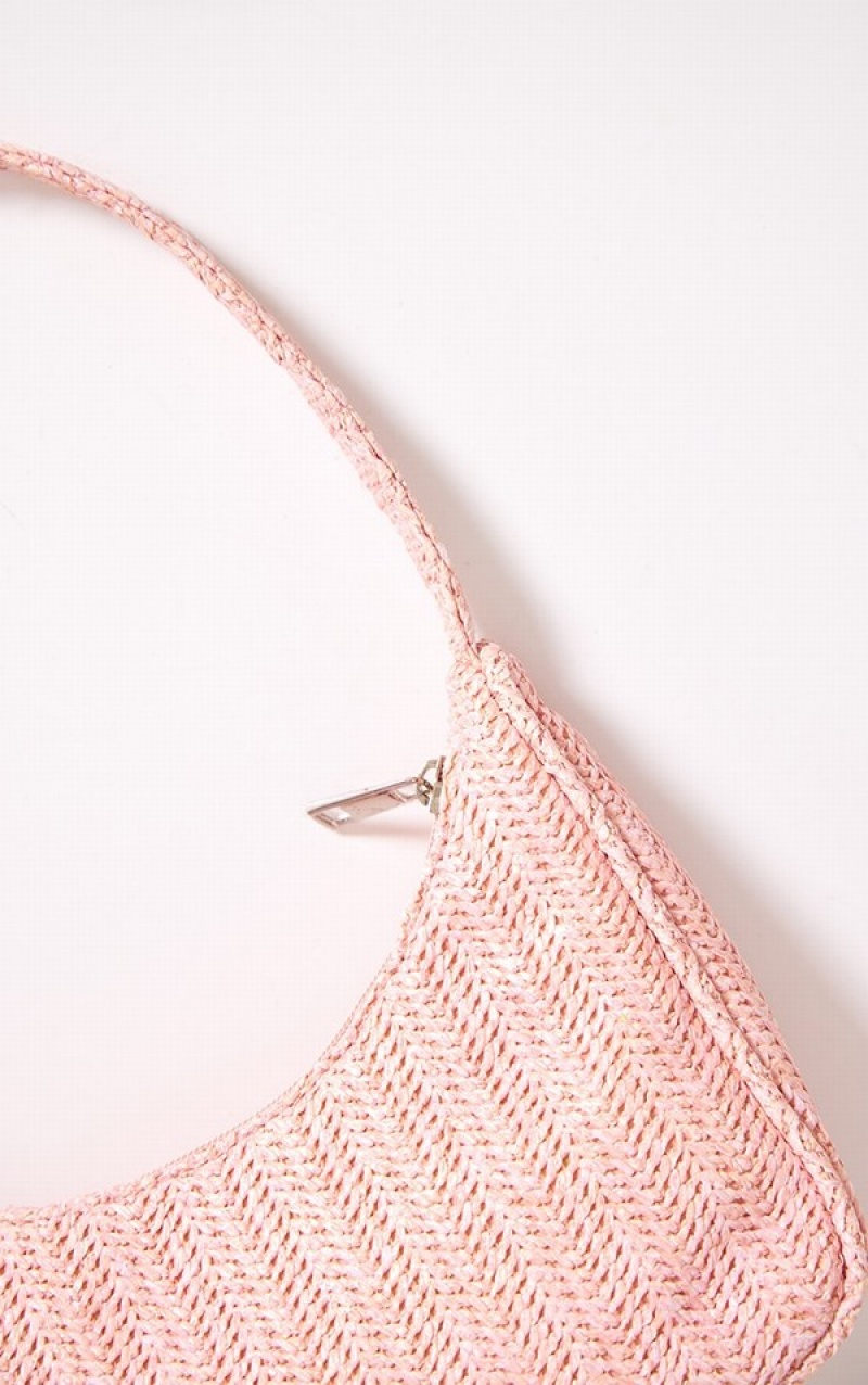 Geanta De Umar Pretty Little Thing Baby Simple Raffia Roz | SVLA19782