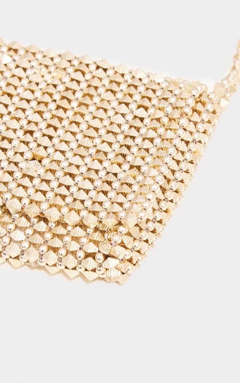 Geanta De Umar Pretty Little Thing Beaded Aurii | ZKAO50482
