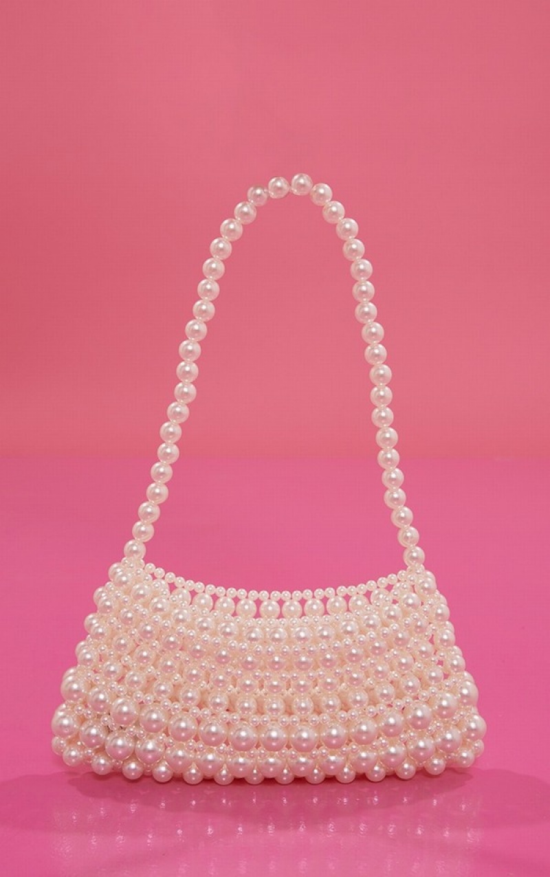 Geanta De Umar Pretty Little Thing Pearl Albi | LCPO24867