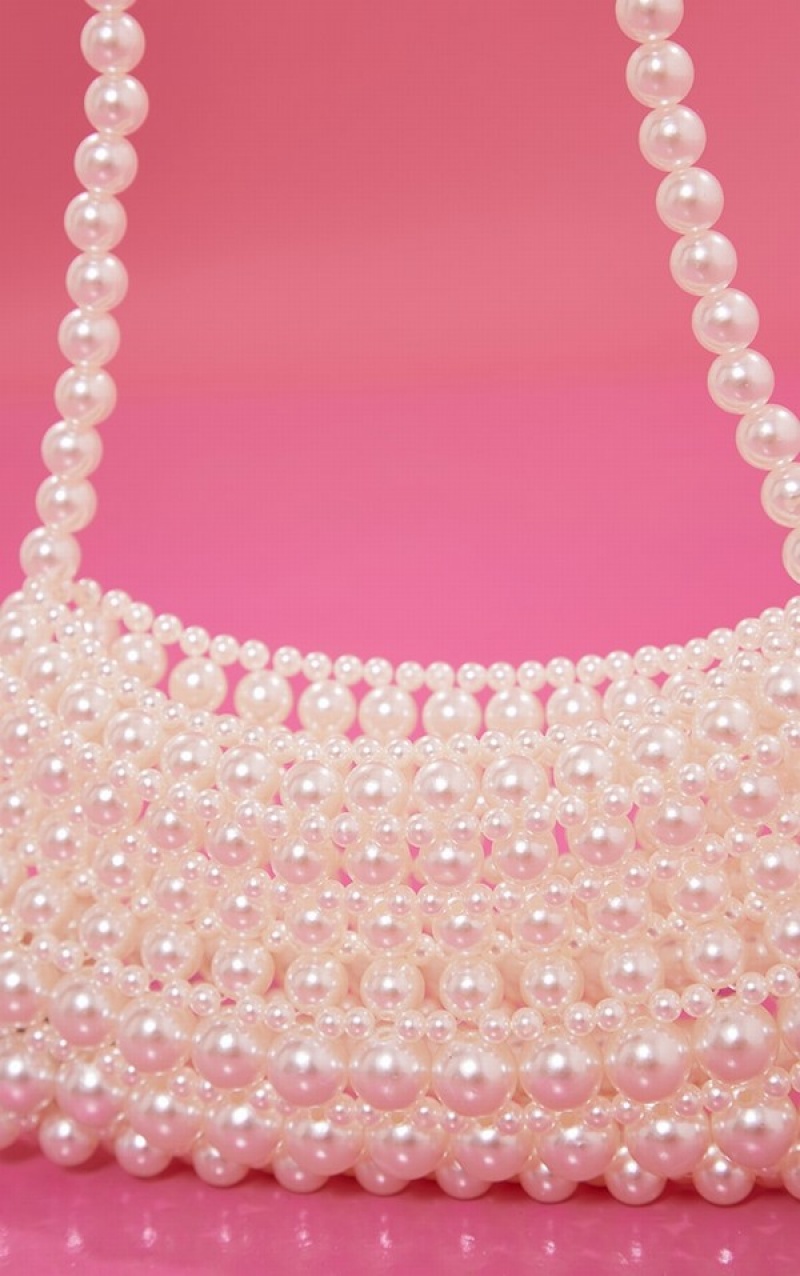 Geanta De Umar Pretty Little Thing Pearl Albi | LCPO24867