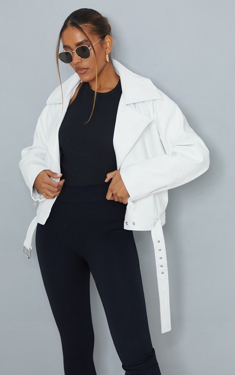Geci Pretty Little Thing Faux Piele Relaxed Fit ed Biciclist Albi | DWHJ50486