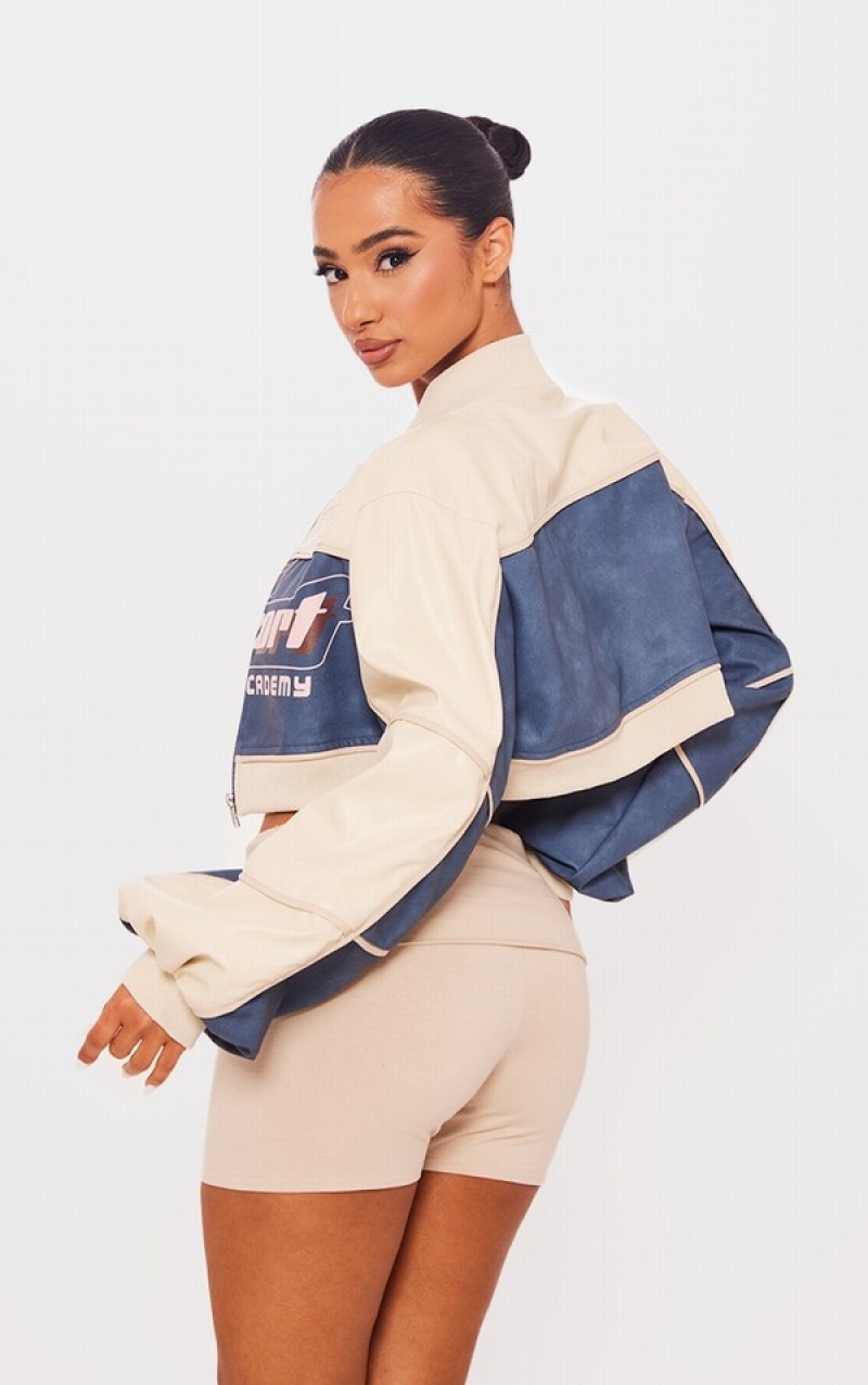 Geci Pretty Little Thing Petite PU Cropped Racer Albi | VMBQ17032