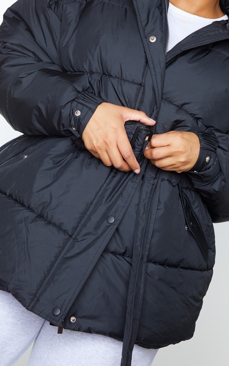 Geci Pretty Little Thing Plus ed Puffer Negrii | TLHM27053