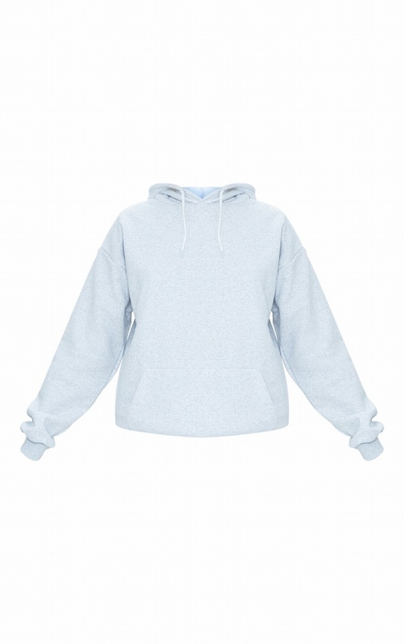 Hanorac cu Gluga Pretty Little Thing Logo Ash Est 2012 Oversized Fit Gri | VPDU91054