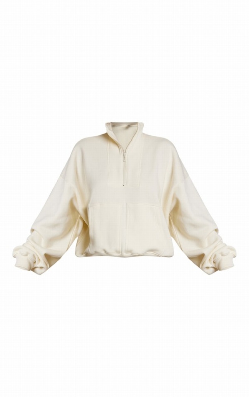 Hanorace Pretty Little Thing Half Zip Double Pocket Seam Detailer Albi | TSOM13598