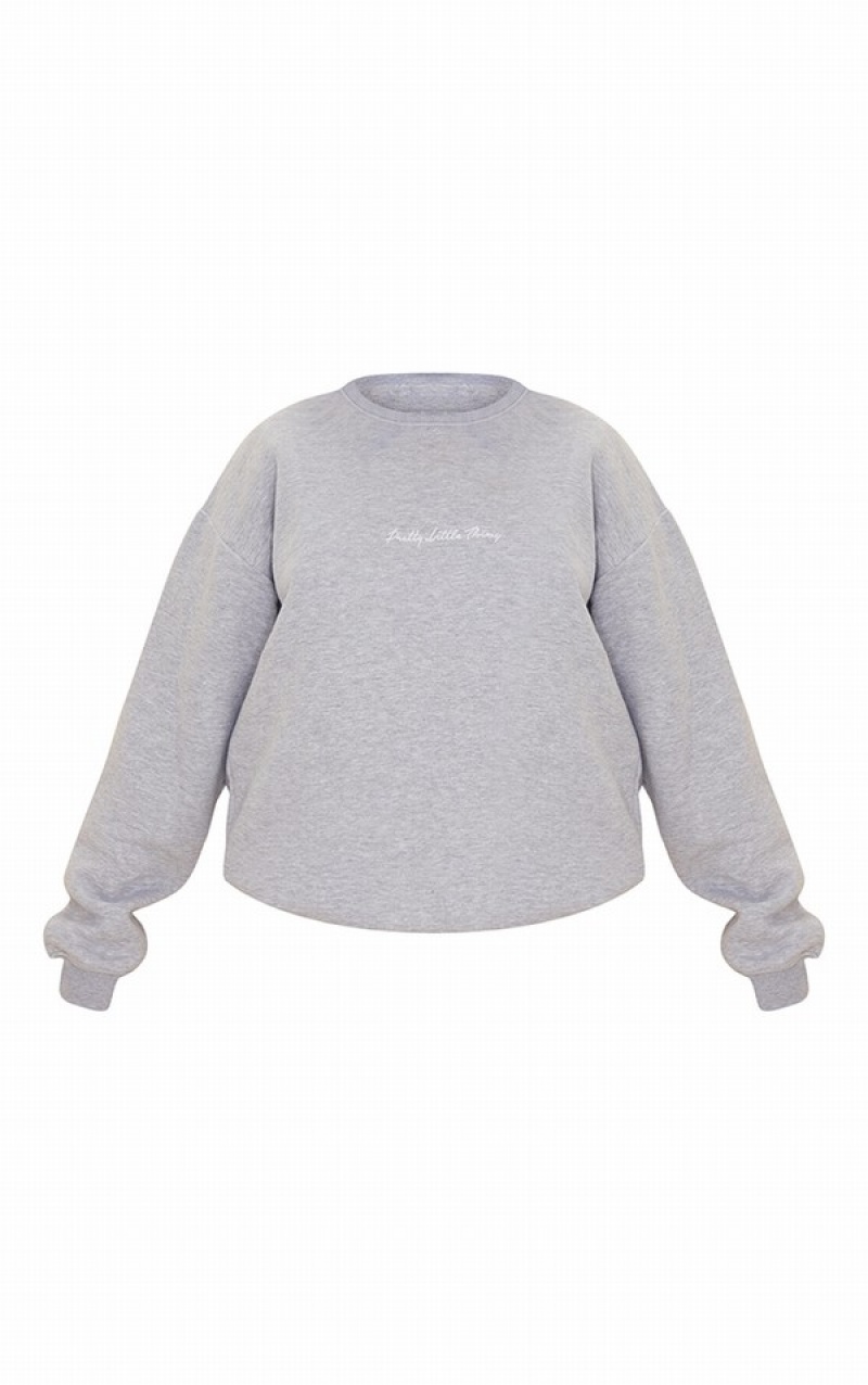 Hanorace Pretty Little Thing Marl Oversized Basic Gri | SHJD46598