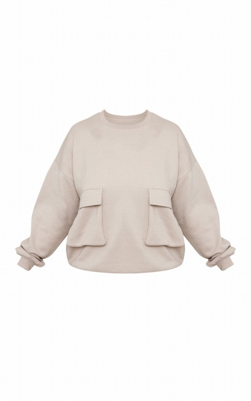 Hanorace Pretty Little Thing Plus Stone Cargo Gri | FLQY06193