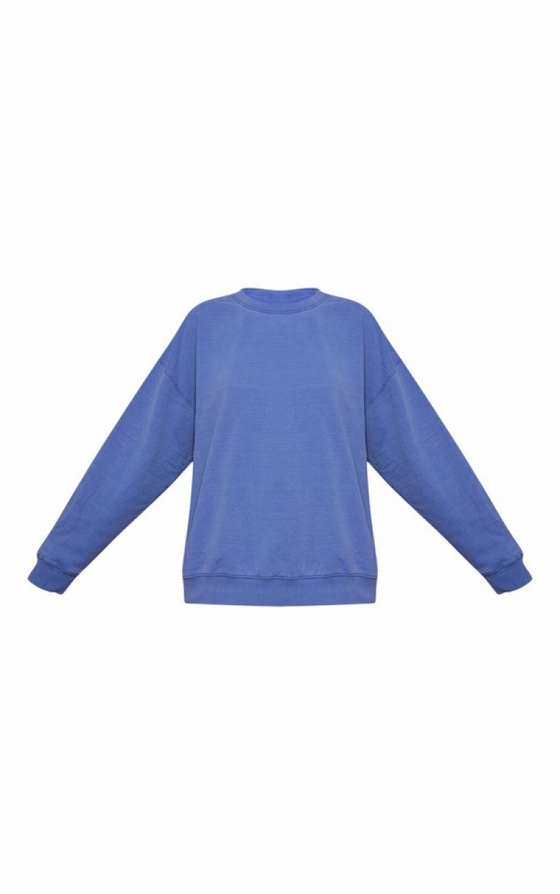 Hanorace Pretty Little Thing Washed Oversized Albastri | PCIT46180