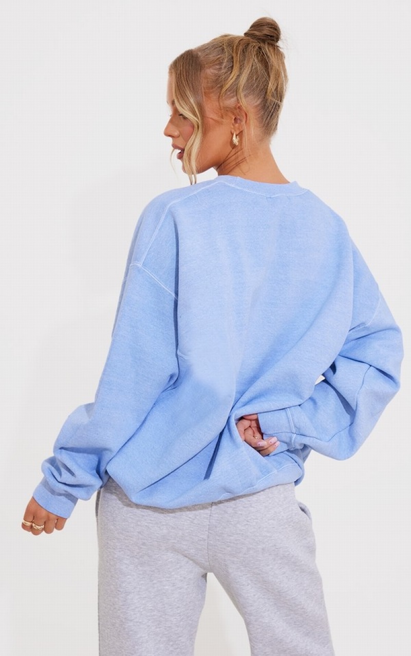Hanorace Pretty Little Thing Washed Worldwide Albastri | CXES39207
