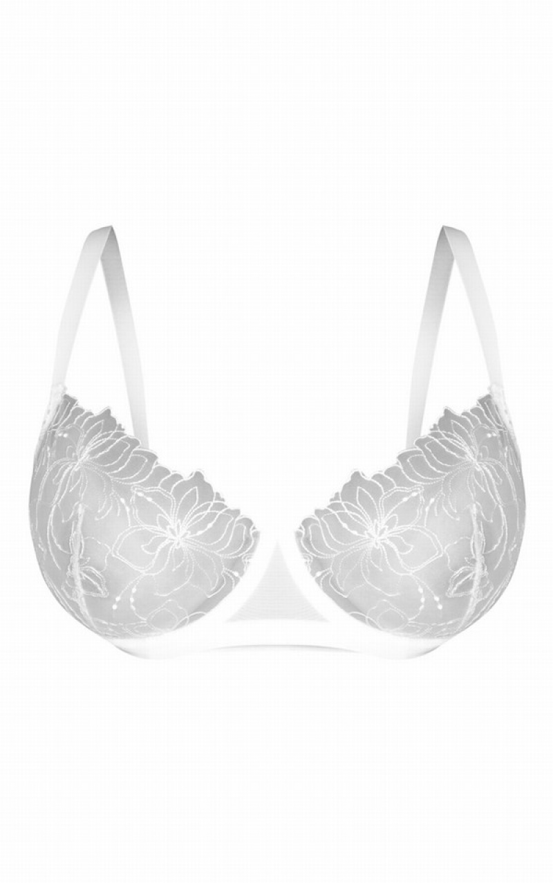 Lenjerie Pretty Little Thing Floral EmbroideCup Sized Fuller Bust Underwired Albi | TUBL30625