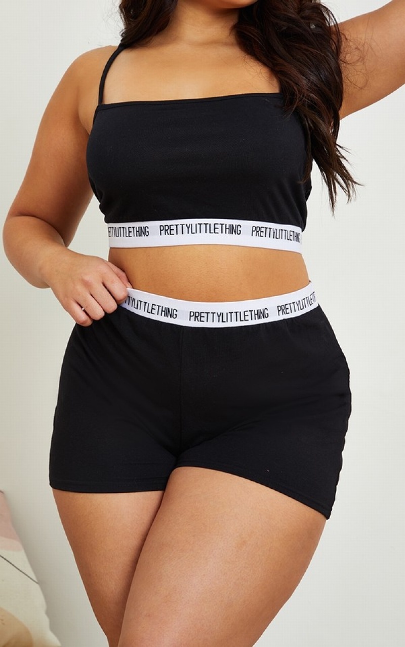 Lenjerie Pretty Little Thing Plus High Talie Negrii | ANHX05194