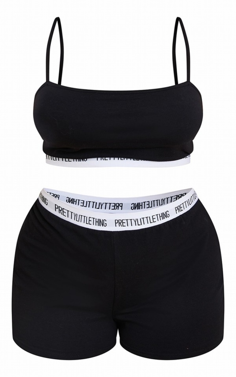 Lenjerie Pretty Little Thing Plus High Talie Negrii | ANHX05194