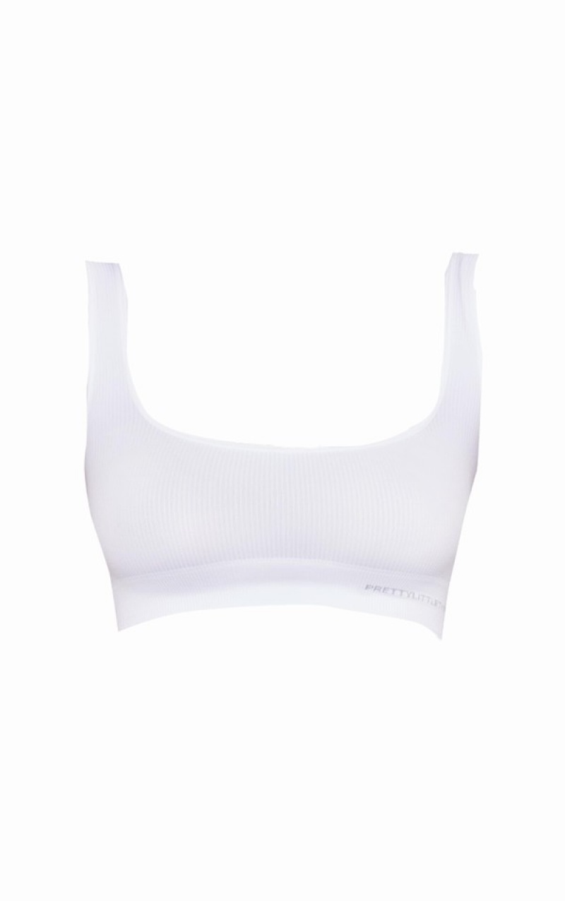 Lenjerie Pretty Little Thing Tape Seamless Rib Square Neck Albi | XKQV98524