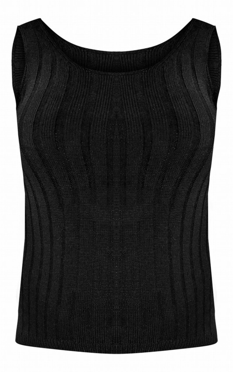Maiouri Pretty Little Thing Maternity Rib Tricotate Negrii | JXSK19736