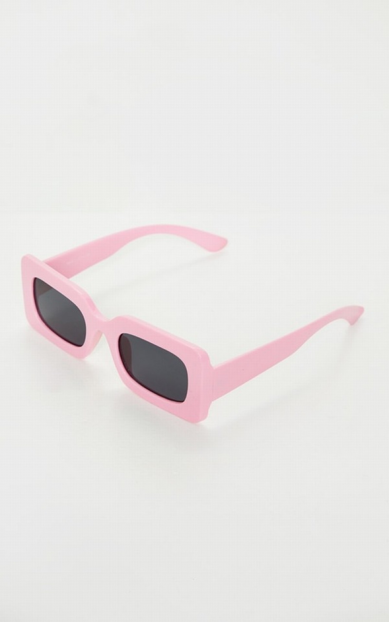 Ochelari de Soare Pretty Little Thing Baby Lens Grosolan Square Frame Roz | LDSM51486