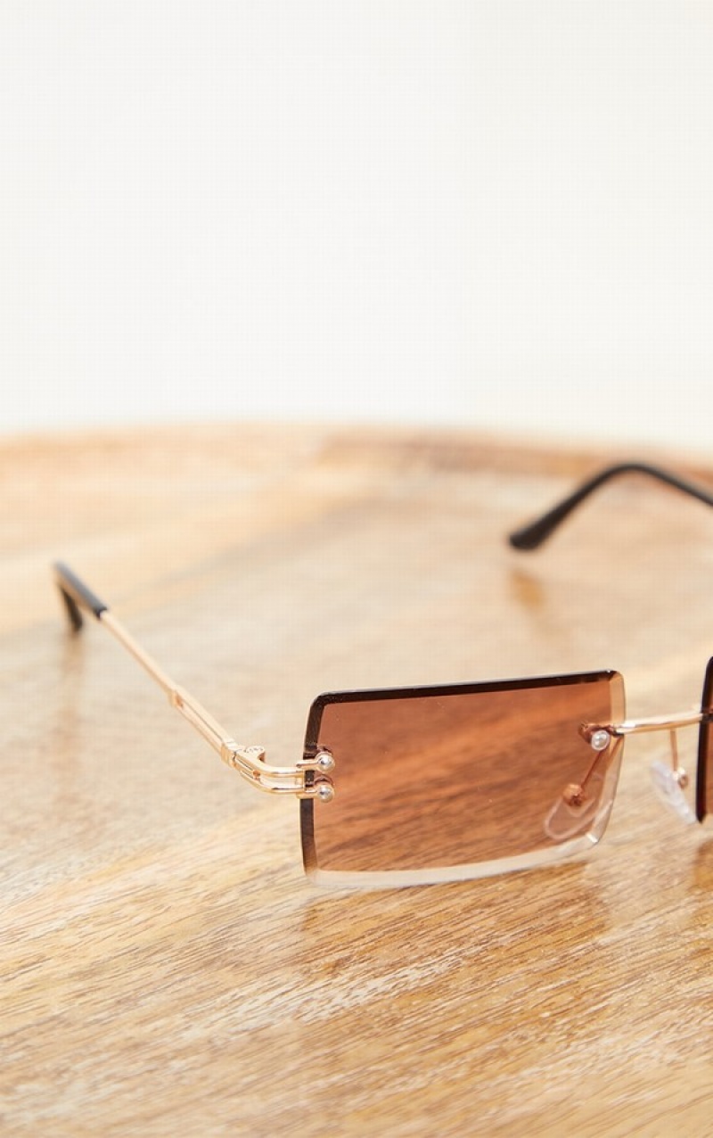 Ochelari de Soare Pretty Little Thing Lens Square Frameless Roz | NPRI23617